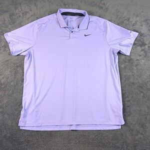 Nike Golf Dri-Fit Golf Shirt. 1/4 Button Up. Light Purple. Men Size XXL